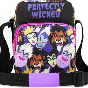 Cute Stitch Girls Teens Multi Villains Compact Zipper Crossbody Bag